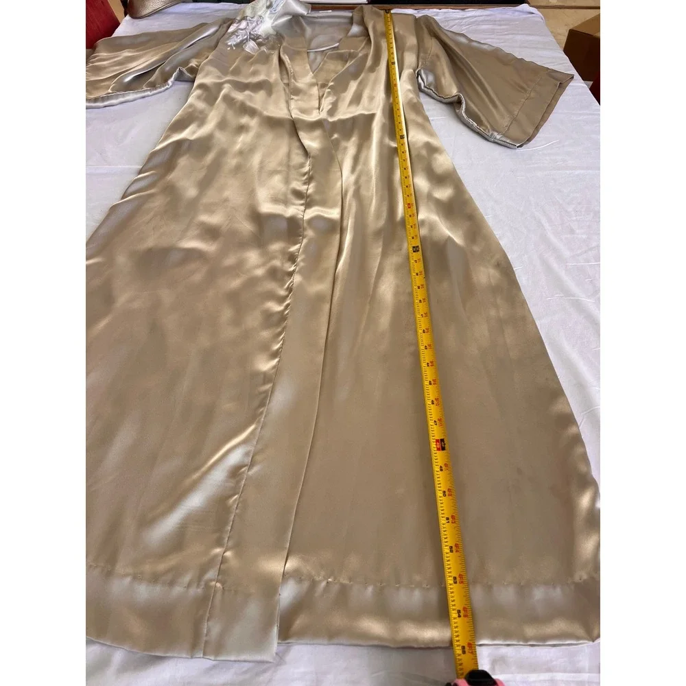 Vintage Champagne Natori nightgown peignoir and robe set Y2K size petite